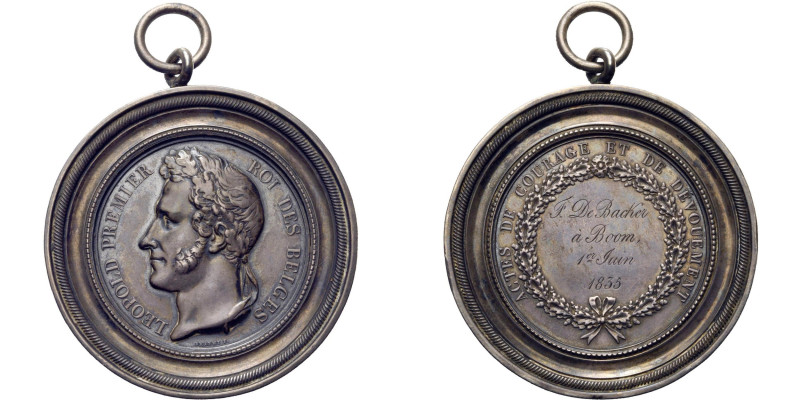 BELGIQUE, AR médaille, 1835, Braemt. Médaille pour acte de courage et de dévouem...