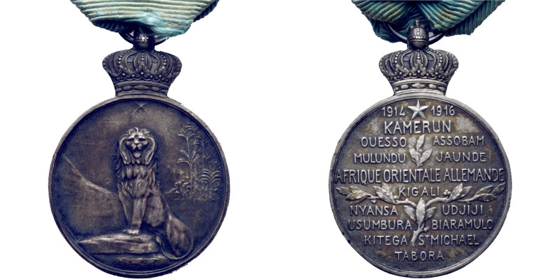 CONGO BELGE, médaille commémorative des campagnes d'Afrique, 1914-1916, attribué...