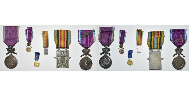 CONGO BELGE, lot de 6 distinctions (3 grands modules et 3 miniatures): deux méda...