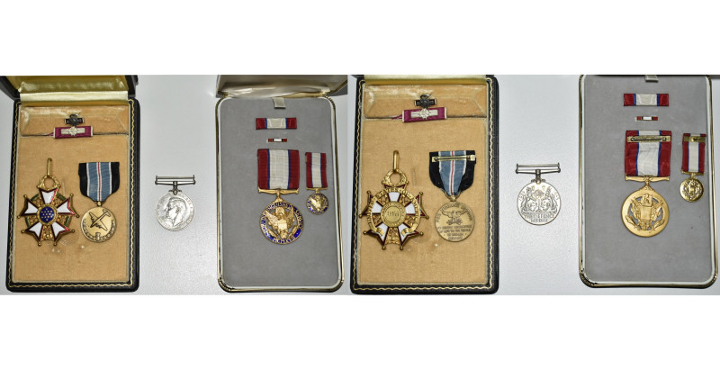 ETATS-UNIS, lot de 3 décorations: Commander of the Legion of Merit (dans son écr...