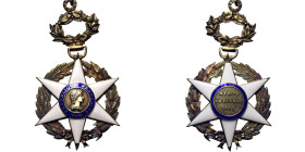 FRANCE, Ordre du Mérite agricole, étoile de commandeur en vermeil, modèle de la Troisième République (1883), avec poinçons français sur l’anneau et su...