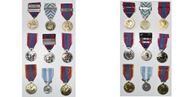 FRANCE, lot de 9 décorations militaires: médaille d’Outre-mer, médaille de reconnaissance de la Nation (avec agrafe "Opérations extérieures") et 7 méd...
