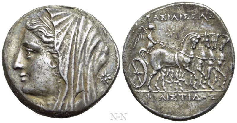 SICILY. Syracuse. Philistis, wife of Hieron II (275-215 BC). 16 Litrai.

Obv: ...