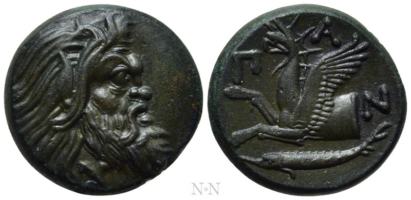 CIMMERIAN BOSPOROS. Pantikapaion. Ae (Circa 310-304/3 BC). 

Obv: Bearded head...