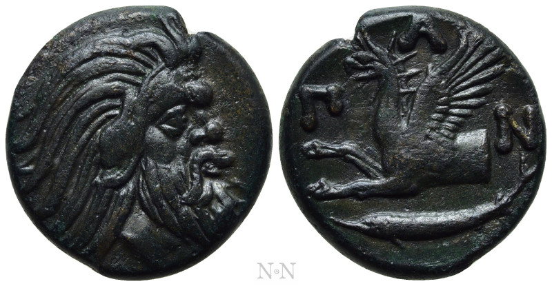 CIMMERIAN BOSPOROS. Pantikapaion. Ae (Circa 310-304/3 BC). 

Obv: Bearded head...