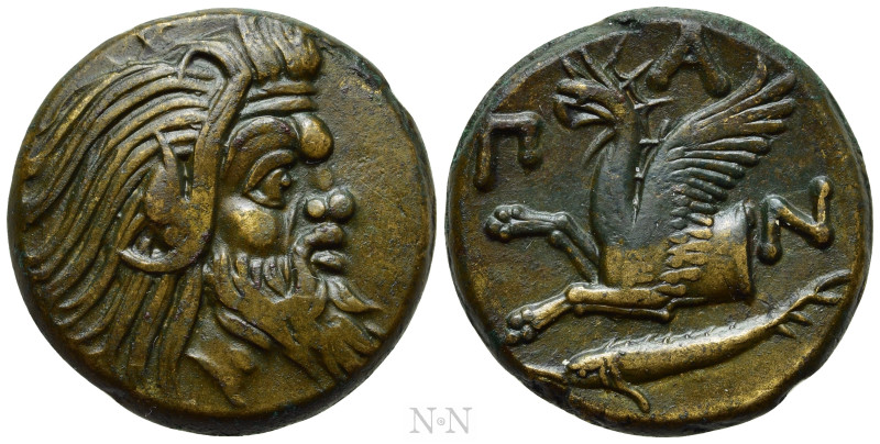 CIMMERIAN BOSPOROS. Pantikapaion. Ae (Circa 310-304/3 BC). 

Obv: Bearded head...