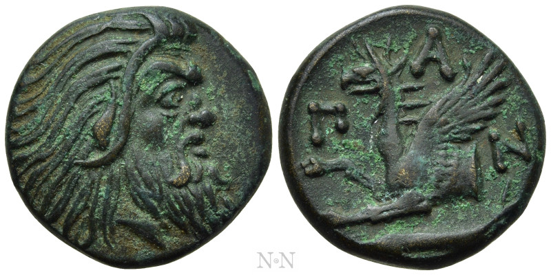CIMMERIAN BOSPOROS. Pantikapaion. Ae (Circa 310-304/3 BC). 

Obv: Bearded head...
