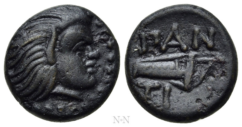 CIMMERIAN BOSPOROS. Pantikapaion. Ae (Circa 310-304/3 BC). 

Obv: Head of Pan ...