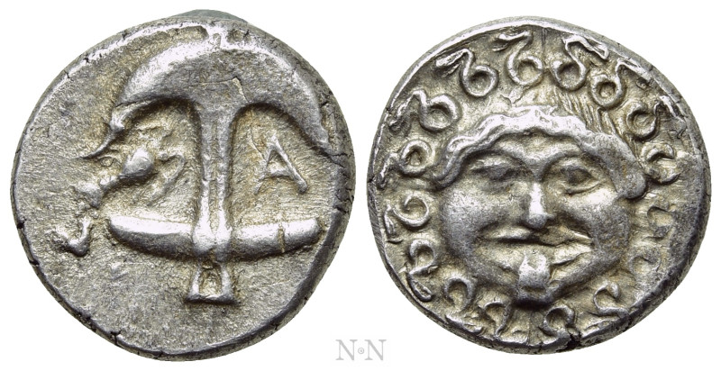 THRACE. Apollonia Pontika. Drachm (Late 5th-4th centuries BC). 

Obv: Upright ...