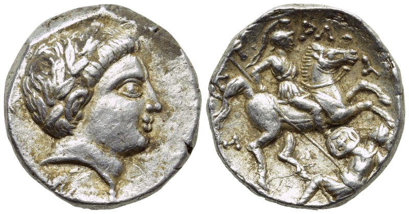 KINGS OF PAEONIA. Patraos (Circa 335-315 BC). Tetradrachm. Astibos or Damastion ...