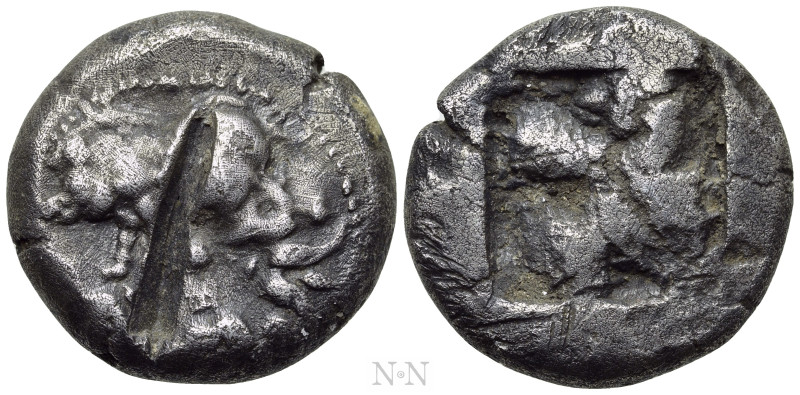 MACEDON. Stagira. Stater (Circa 530-525 BC). 

Obv: Boar advancing left; flora...