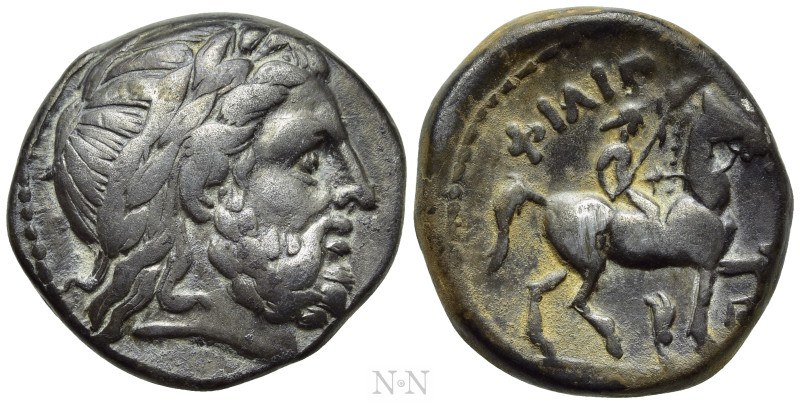 KINGS OF MACEDON. Philip II (359-336 BC). Tetradrachm. Amphipolis. 

Obv: Laur...