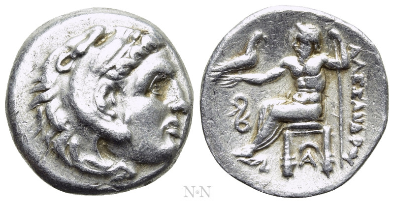 KINGS OF MACEDON. Alexander III 'the Great' (336-323 BC). Drachm. Lampsakos. 
...