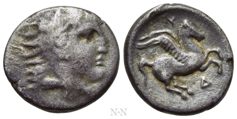 ILLYRIA. Dyrrhachion. Drachm (Circa 275-270 BC). 

Obv: Head of Herakles right...