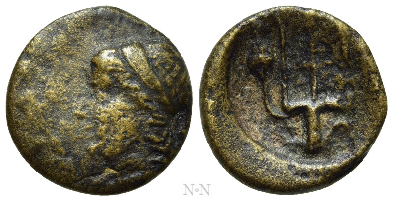 ARGOLIS. Troizen. Ae (Circa 330-300 BC). 

Obv: Head of Athena left, wearing t...