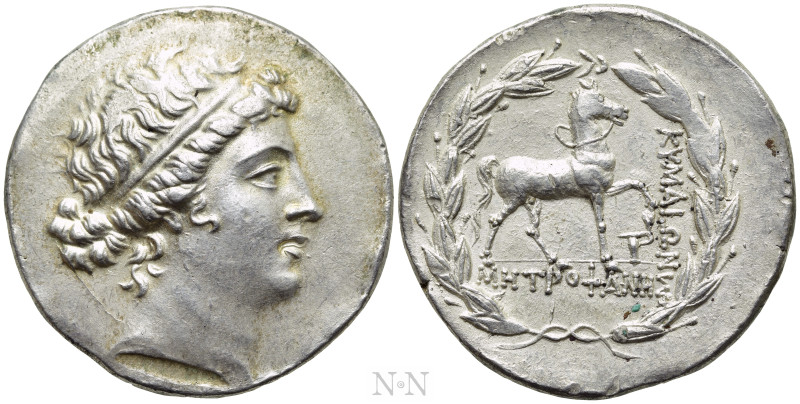 AEOLIS. Kyme. Tetradrachm (Circa 155-143 BC). Metrophanes, magistrate. 

Obv: ...