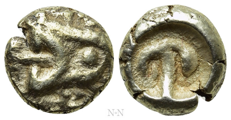 IONIA. Uncertain. EL 1/12 Stater (Circa 600-550 BC). 

Obv: Stylized lion(?) h...