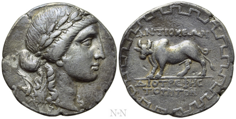 CARIA. Antioch ad Maeandrum. Tetradrachm (Circa 90/89-65/60 BC). Diotrephes, mag...