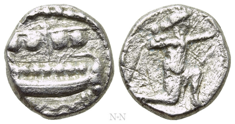 PHOENICIA. Sidon. Uncertain king (Circa 435-425 BC). 1/16 Shekel. 

Obv: Phoen...