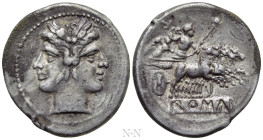 ANONYMOUS. Didrachm or Quadrigatus (Circa 225-214 BC). Rome