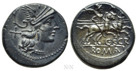 C. SCRIBONIUS. Denarius (154 BC). Rome