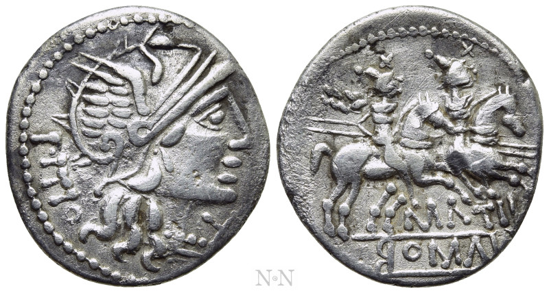 L. SEMPRONIUS PITIO. Hybrid Denarius (148 BC). Contemporary Geto-Dacian imitatio...