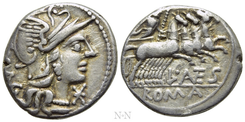 L. ANTESTIUS GRAGULUS. Denarius (136 BC). Rome. 

Obv: GRAG. 
Helmeted head o...