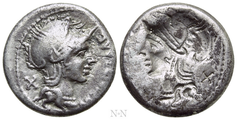 M. CIPIUS M. F. Denarius (115-114 BC). Rome. Obverse brockage. 

Obv: M CIPI M...