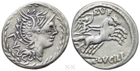 M. LUCILIUS RUFUS. Denarius. (101 BC). Rome