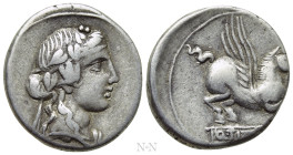 Q. TITIUS. Denarius (90 BC). Rome