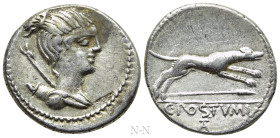 C. POSTUMIUS. Denarius (73 BC). Rome