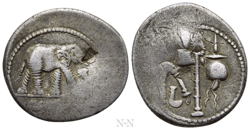 JULIUS CAESAR. Denarius (49 BC). Military mint traveling with Caesar. 

Obv: C...