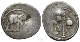 JULIUS CAESAR. Denarius (49 BC). Military mint traveling with Caesar