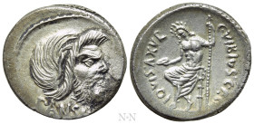 C. VIBIUS C.F. CN. PANSA CAETRONIANUS. Denarius (48 BC). Rome