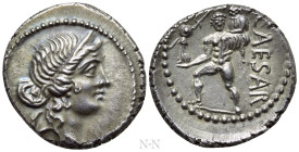 JULIUS CAESAR. Denarius (48-47 BC). Military mint traveling with Caesar in North Africa