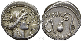 JULIUS CAESAR. Denarius (47-46 BC). Uncertain mint in North Africa, possibly Utica