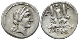 JULIUS CAESAR. Denarius (46-45 BC). Military mint traveling with Caesar in Spain