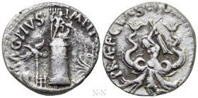 SEXTUS POMPEIUS MAGNUS PIUS. Denarius (37/6 BC). Uncertain Sicilian mint