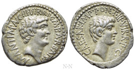 MARK ANTONY & OCTAVIAN. Denarius (41 BC). M. Barbatius Pollio, quaestor pro praetore. Ephesus