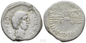 OCTAVIAN. Denarius (40 BC). Military mint traveling with Octavian in Italy; Q. Salvius, moneyer