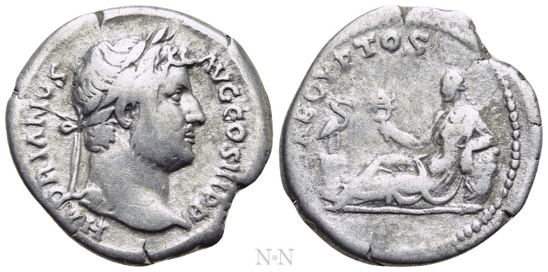 HADRIAN (117-138). Denarius. Rome. "Travel Series" issue. 

Obv: HADRIANVS AVG...