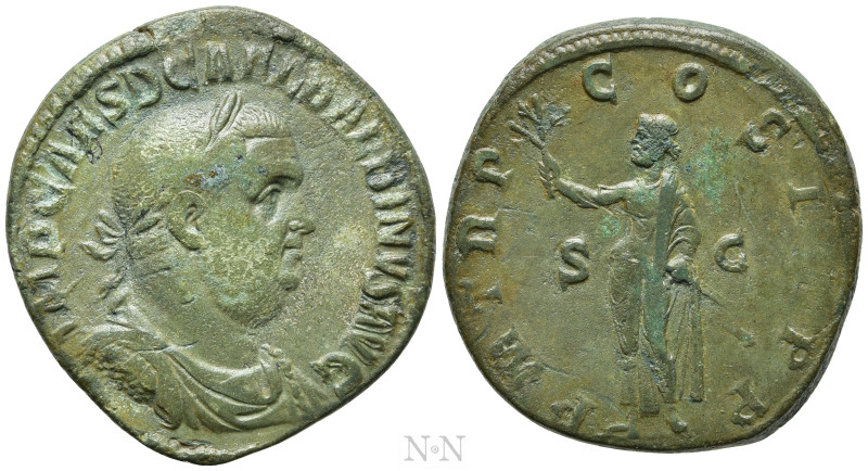 BALBINUS (238). Sestertius. Rome. 

Obv: IMP CAES D CAE L BALBINVS AVG. 
Laur...
