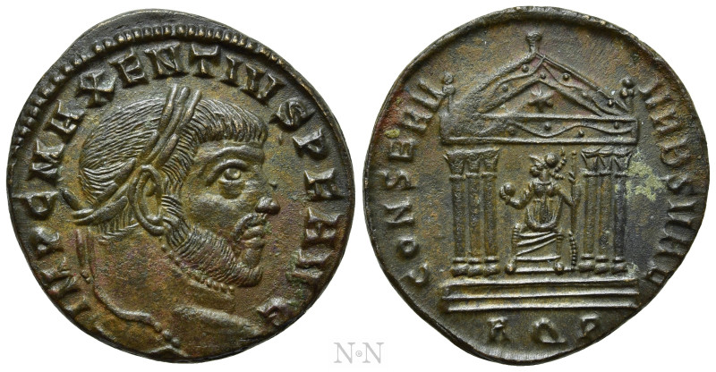 MAXENTIUS (307-312). Follis. Aquileia. 

Obv: IMP C MAXENTIVS P F AVG. 
Laure...