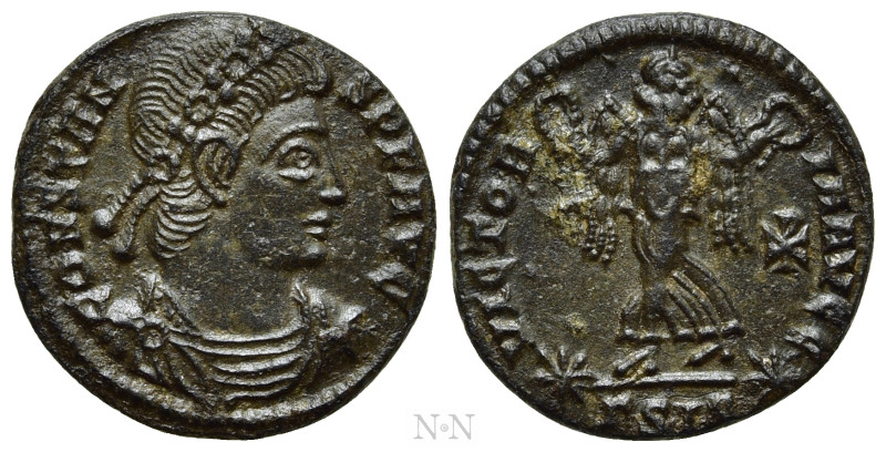 CONSTANS (337-350). Ae. Siscia. 

Obv: CONSTANS P F AVG. 
Rosette-diademed, d...