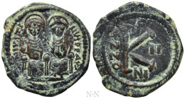 JUSTIN II (565-578). Half Follis. Nicomedia. Dated RY 2 (566/7)