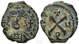 TIBERIUS II CONSTANTINE (578-582). Decanummium. Theoupolis (Antioch). Dated RY 5 (579)