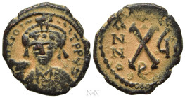 TIBERIUS II CONSTANTINE (578-582). Decanummium. Theoupolis (Antioch). Dated RY 7 (580/1)