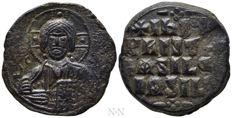 ANONYMOUS FOLLES. Class A3. Attributed to Basil II & Constantine VIII (1020-1028...