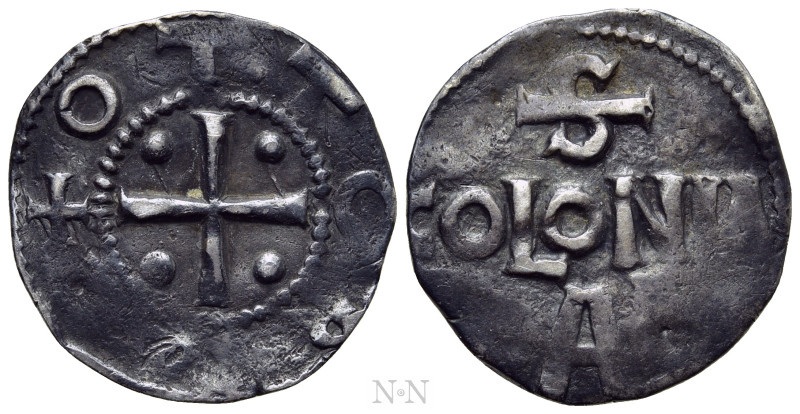 GERMANY. Köln. Otto I (983-1002). Denar. 

Obv: + OTTO REX. 
Cross; pellet in...