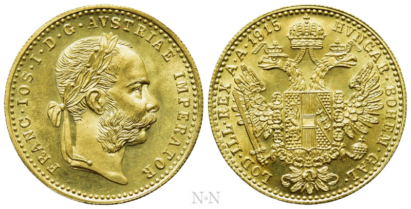 AUSTRIAN EMPIRE. Franz Joseph I (1848-1916). GOLD Dukat (1915). Wien (Vienna). R...